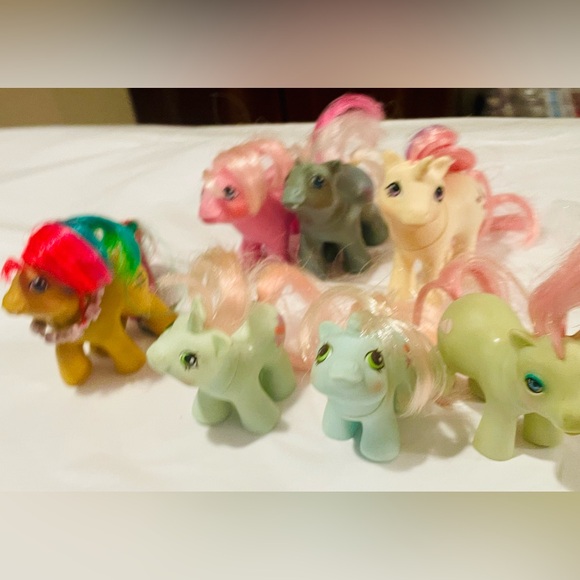 Vintage My Little Pony Babies lot MLP 7 ponies - Picture 2 of 13